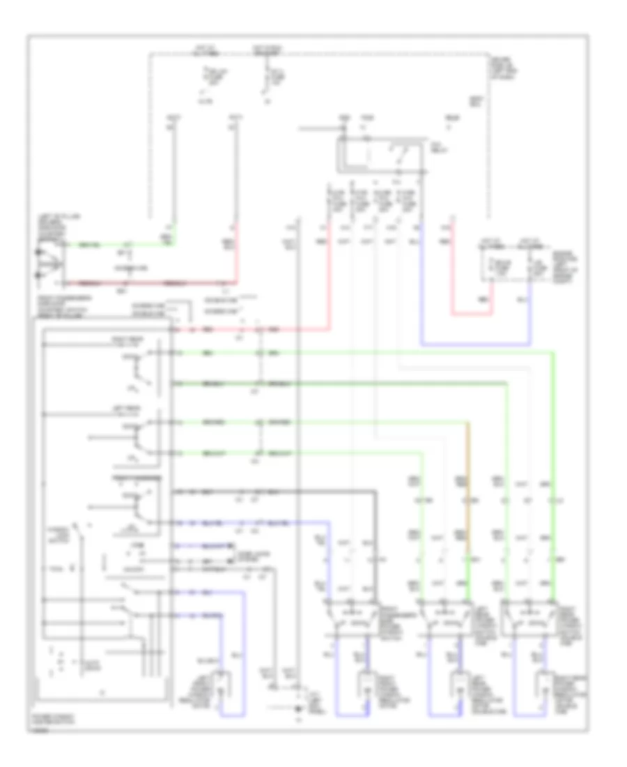 Power Windows Wiring Diagram for Toyota Tacoma PreRunner 2014