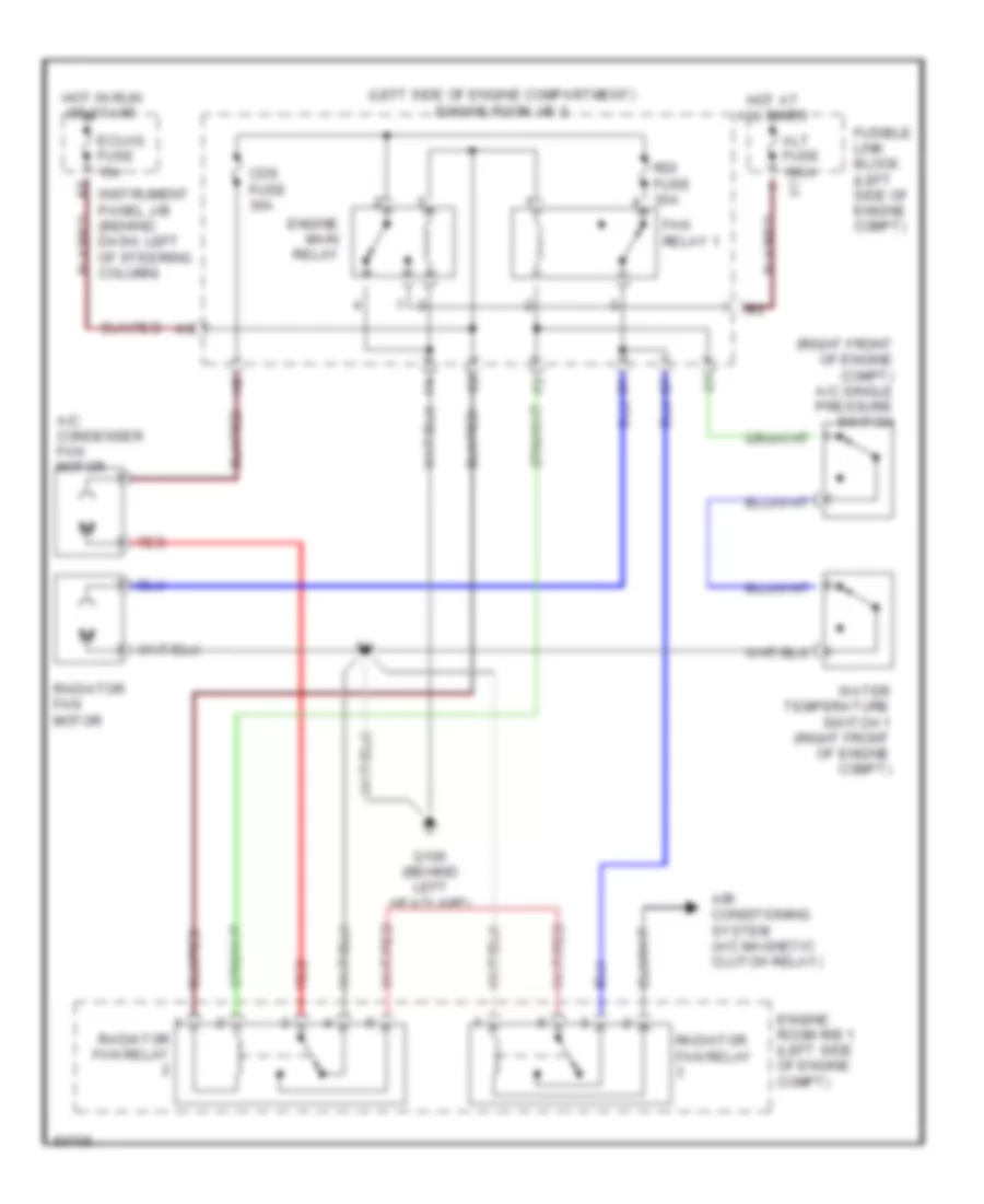 2 2L Cooling Fan Wiring Diagram for Toyota Camry XLE 1997