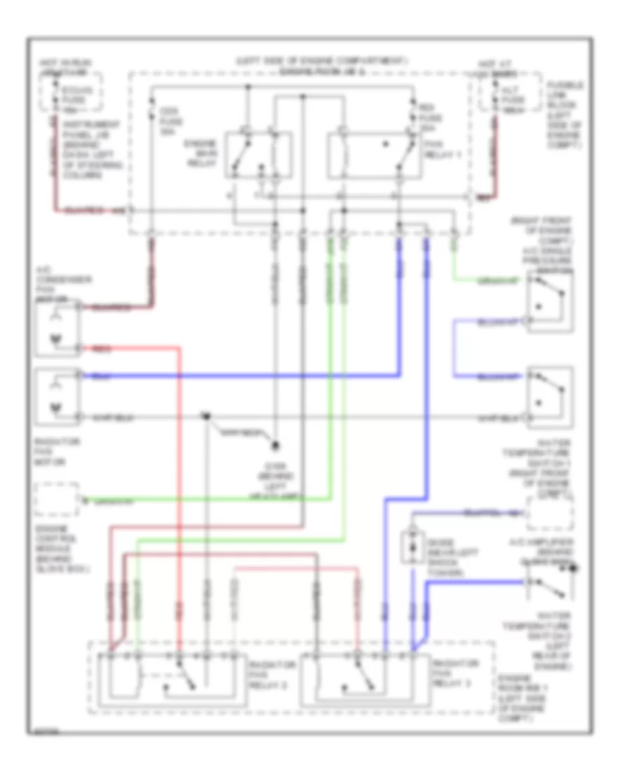 3.0L, Cooling Fan Wiring Diagram for Toyota Camry XLE 1997