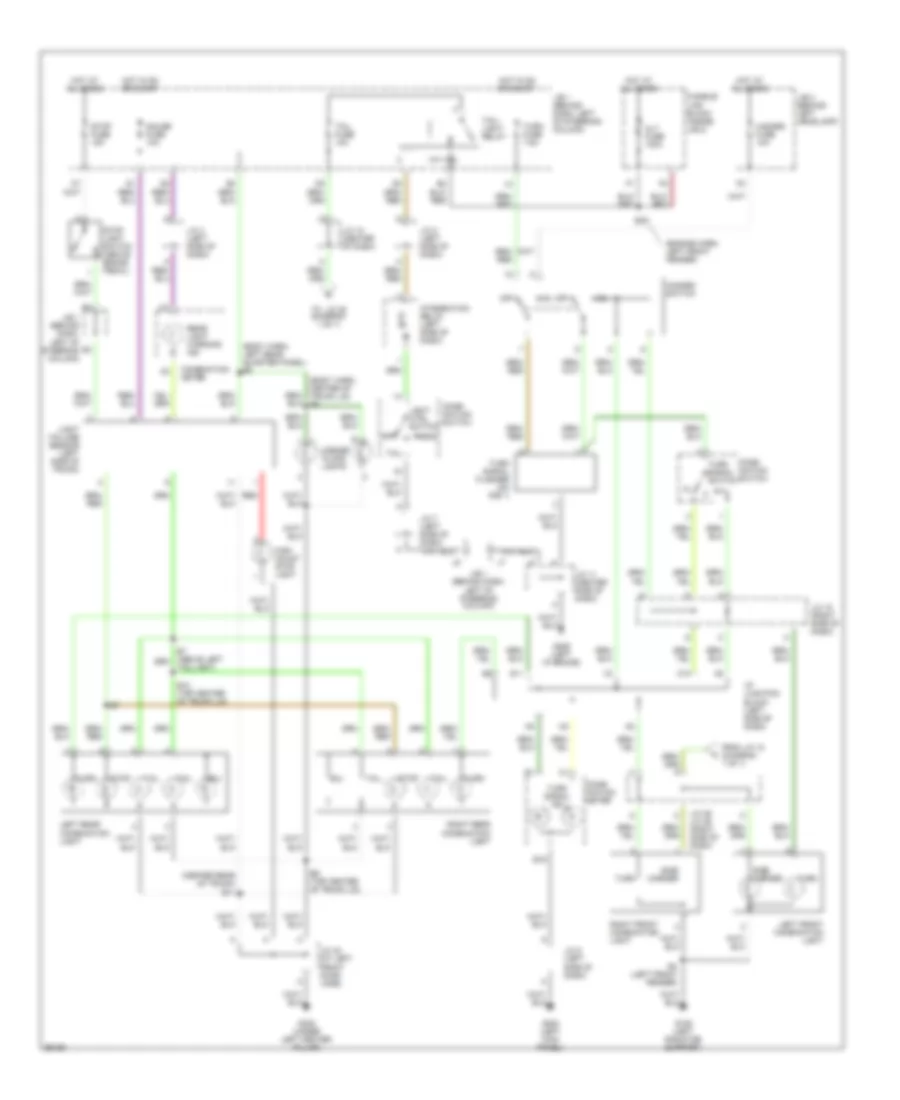 Exterior Lamps Wiring Diagram for Toyota Camry XLE 1997