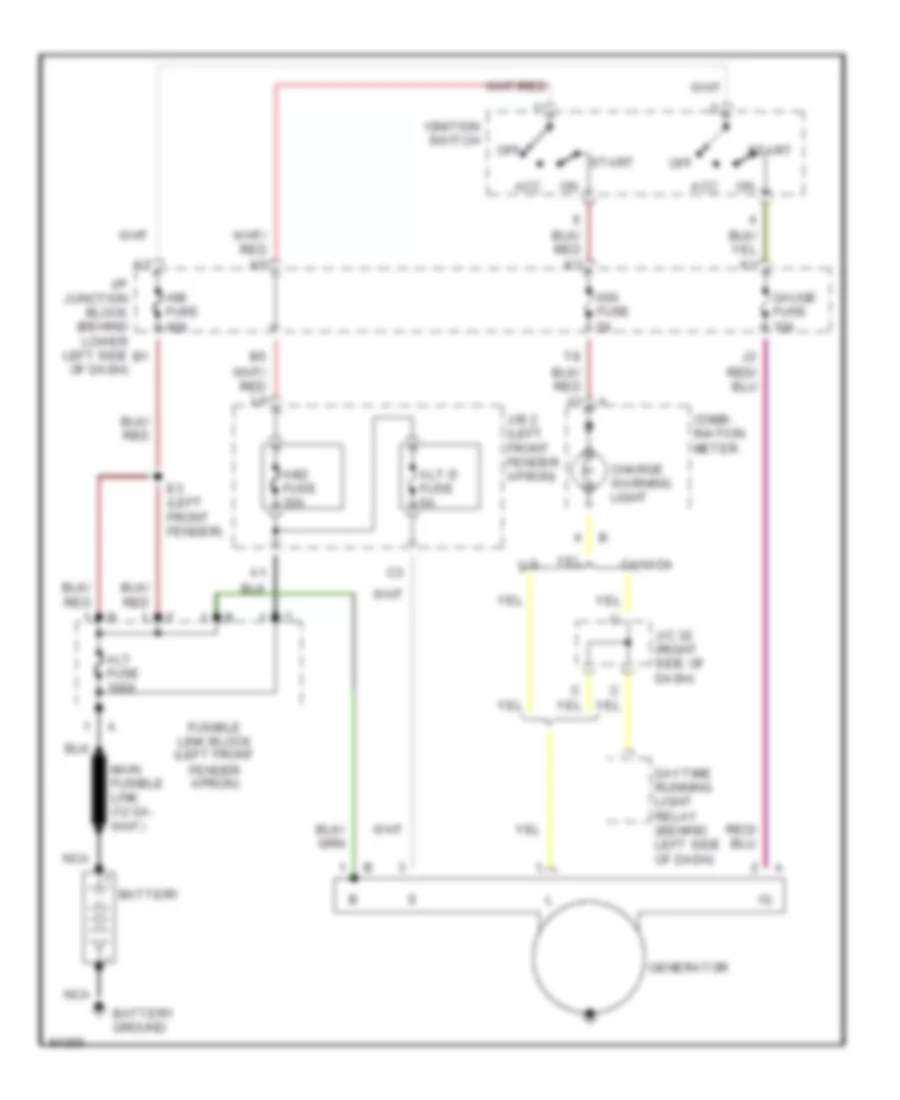 Charging Wiring Diagram for Toyota Camry XLE 1997