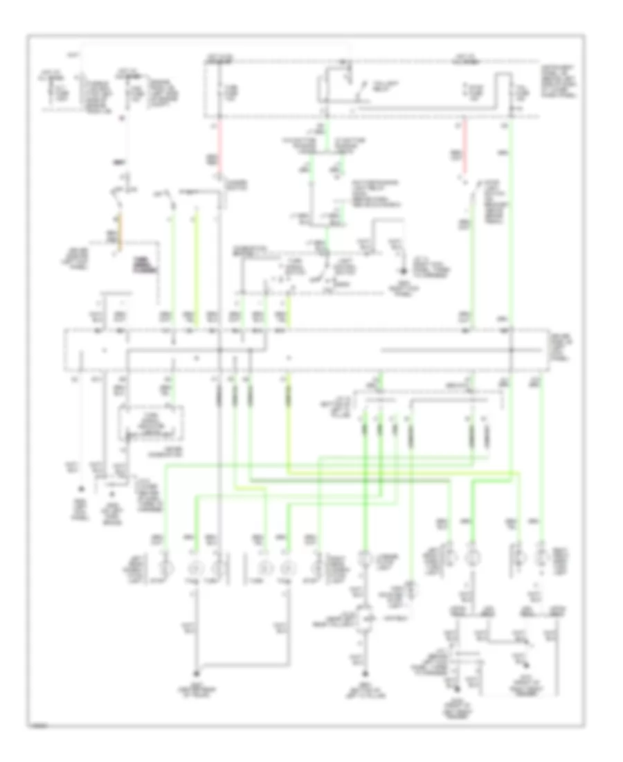 Exterior Lamps Wiring Diagram for Toyota Corolla LE 2000