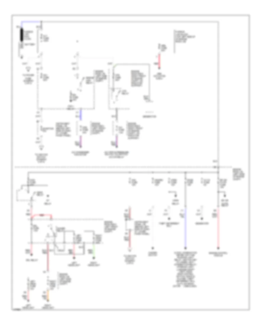 Power Distribution Wiring Diagram 1 of 2 for Toyota Corolla LE 2000