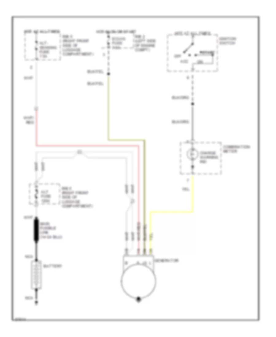 Charging Wiring Diagram for Toyota MR2 1993