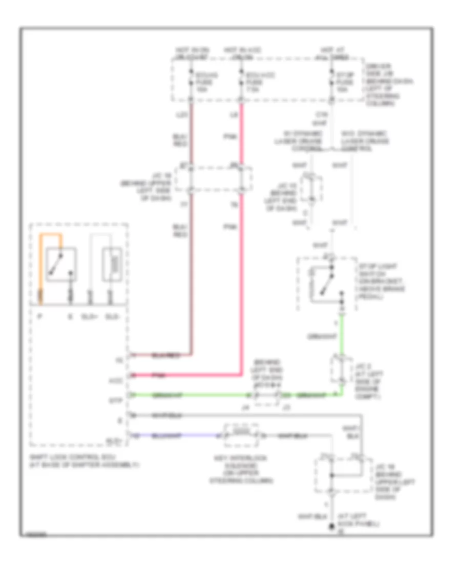 Shift Interlock Wiring Diagram for Toyota Sienna XLE Limited 2005