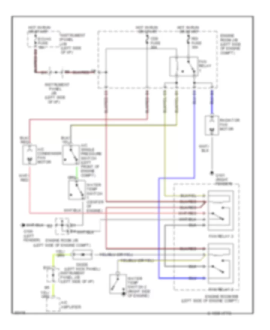 Cooling Fan Wiring Diagram for Toyota Avalon XLS 1995