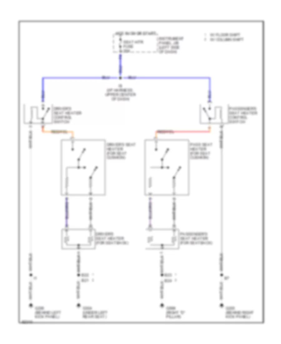 Heated Seats Wiring Diagram for Toyota Avalon XLS 1995