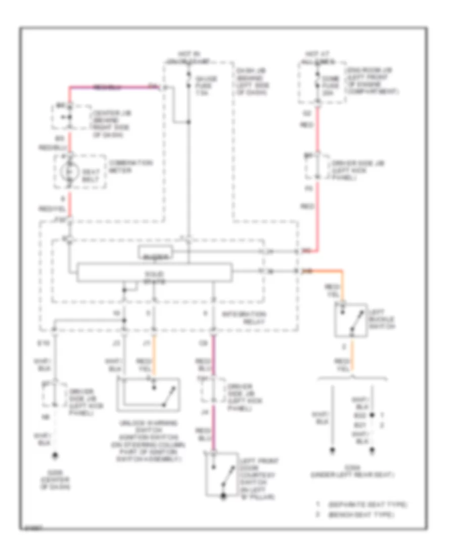 Warning System Wiring Diagrams for Toyota Avalon XLS 1995