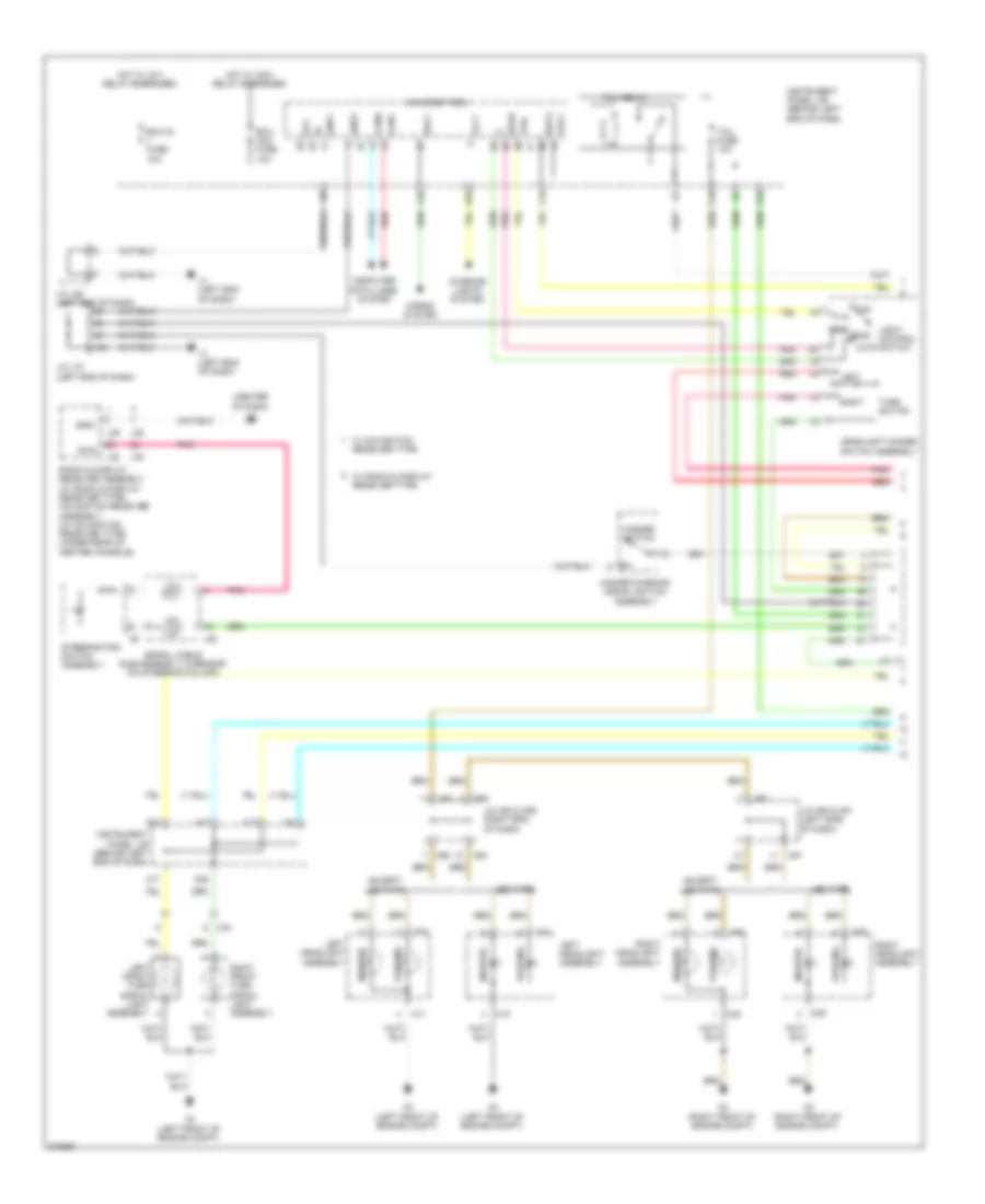Exterior Lamps Wiring Diagram (1 of 2) for Toyota Prius V 2012
