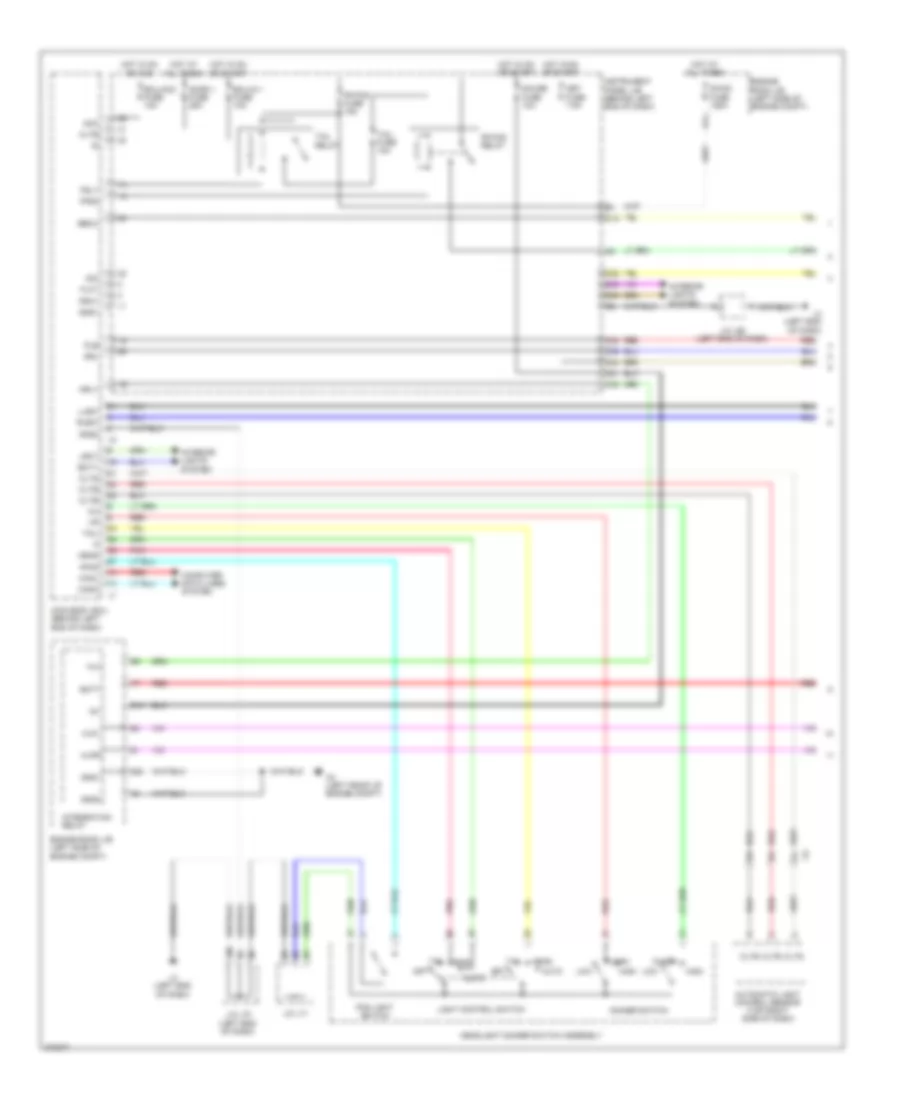 Headlamps  Fog Lamps Wiring Diagram (1 of 2) for Toyota Prius V 2012