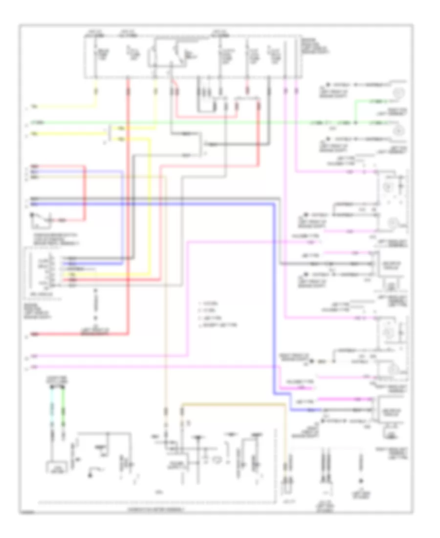 Headlamps  Fog Lamps Wiring Diagram 2 of 2 for Toyota Prius V 2012