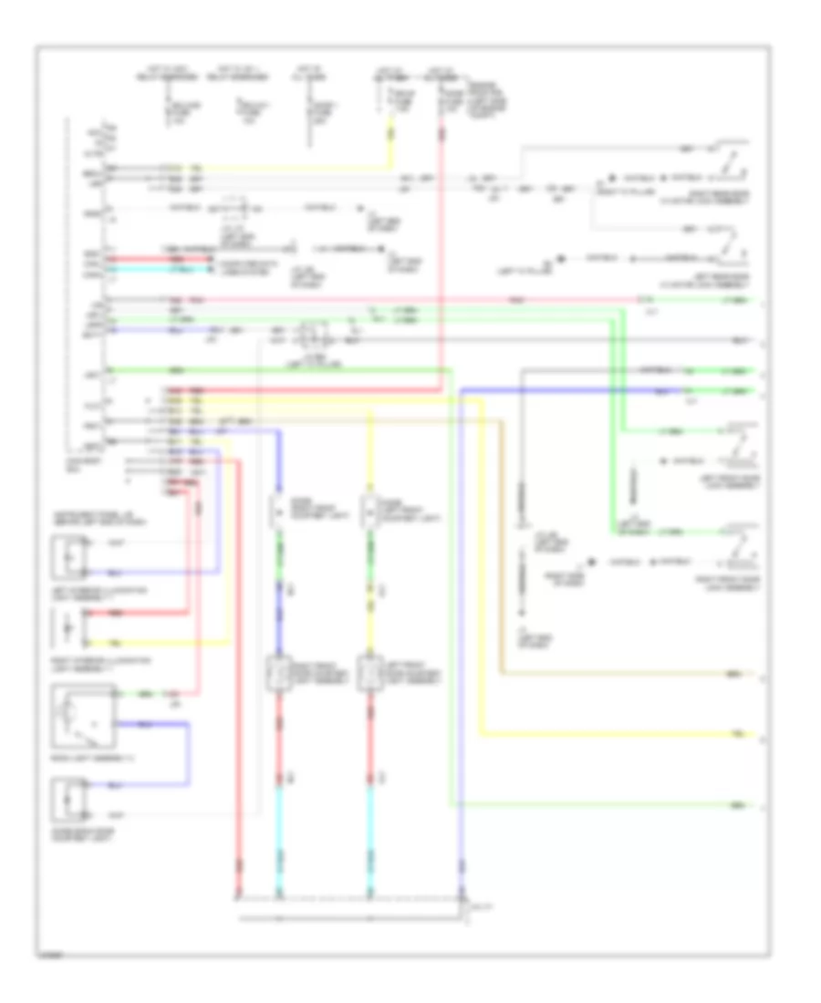 Courtesy Lamps Wiring Diagram 1 of 2 for Toyota Prius V 2012