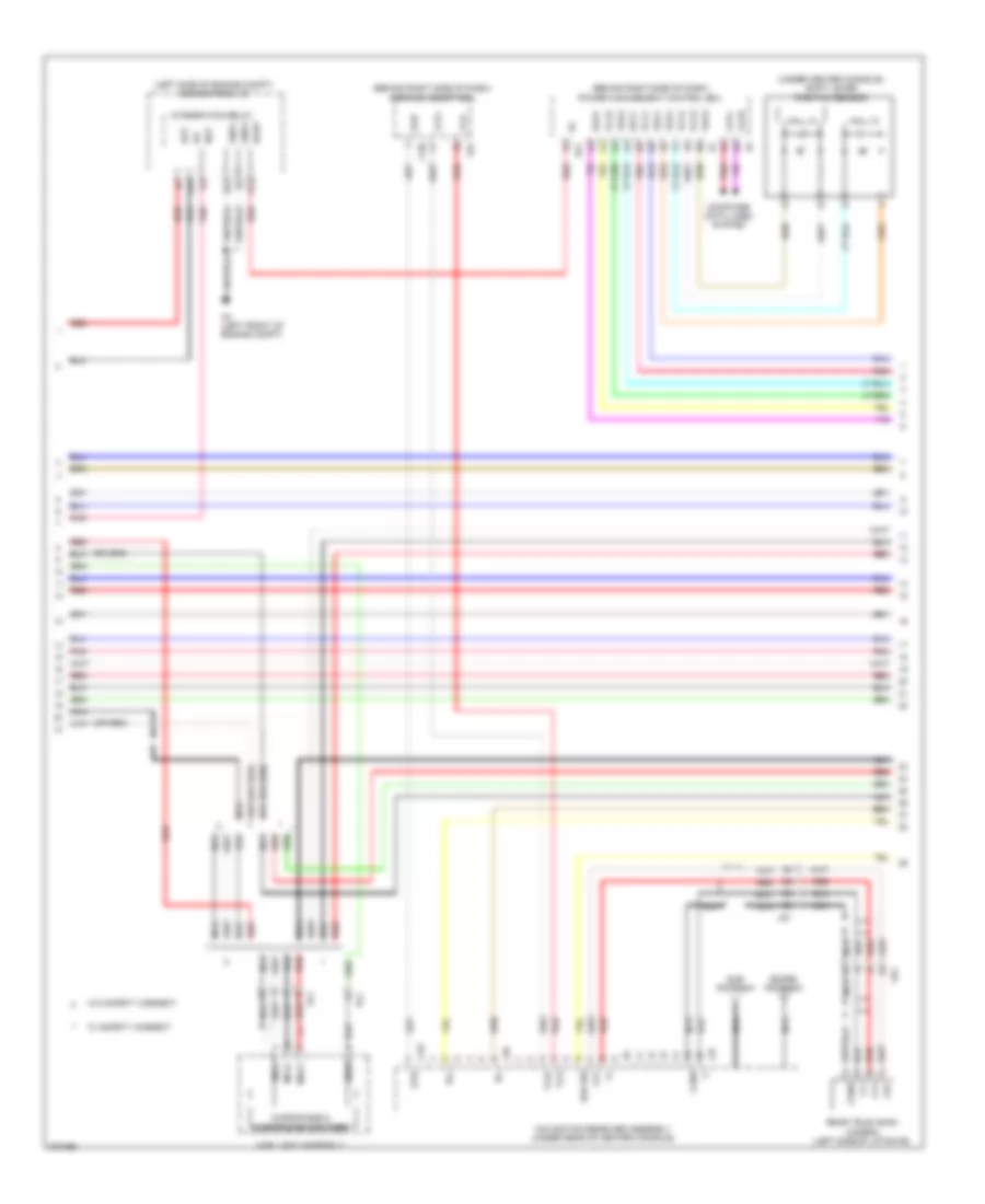 Navigation Wiring Diagram, without Radio  Display Receiver Type (2 of 4) for Toyota Prius V 2012