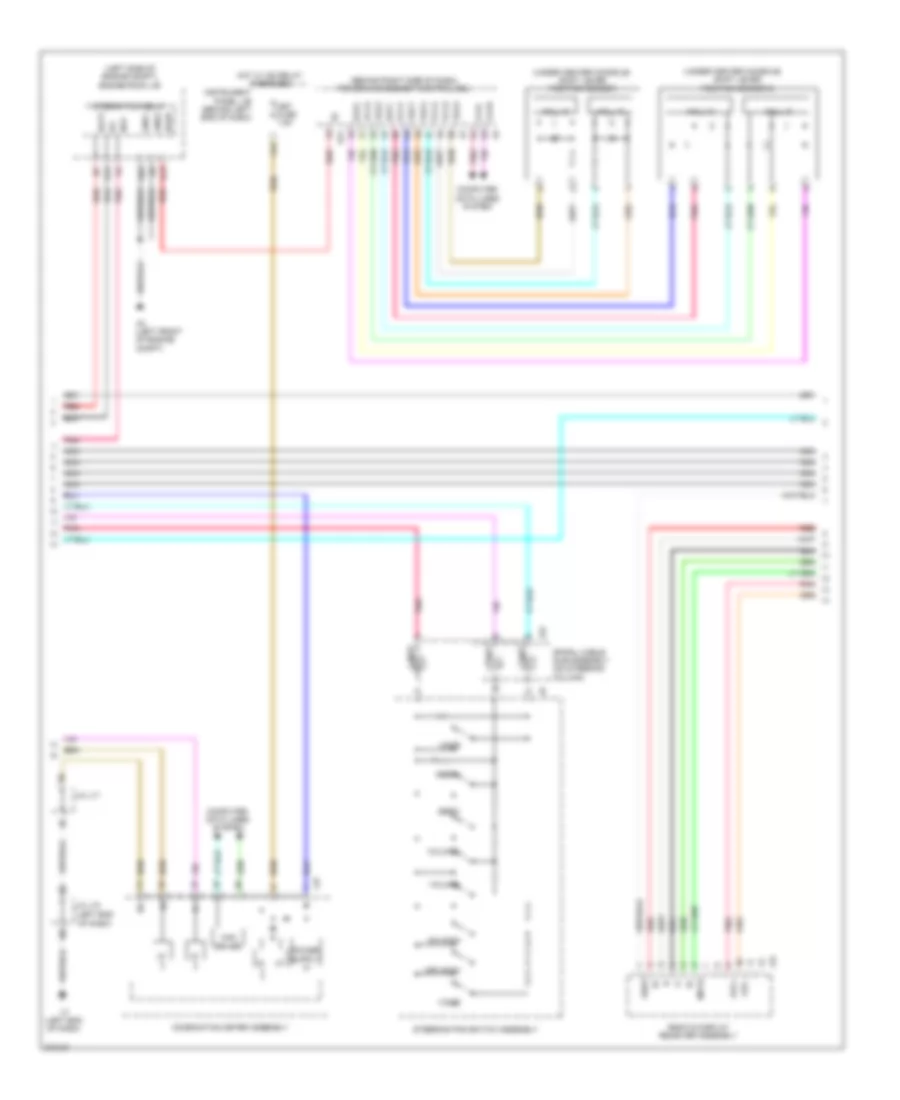 Radio Wiring Diagram, with Radio  Display Receiver Type (2 of 3) for Toyota Prius V 2012