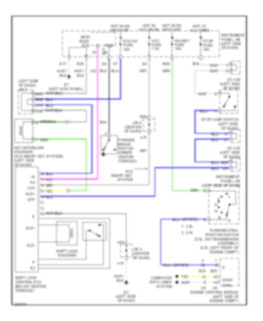 Shift Interlock Wiring Diagram for Toyota RAV4 2010