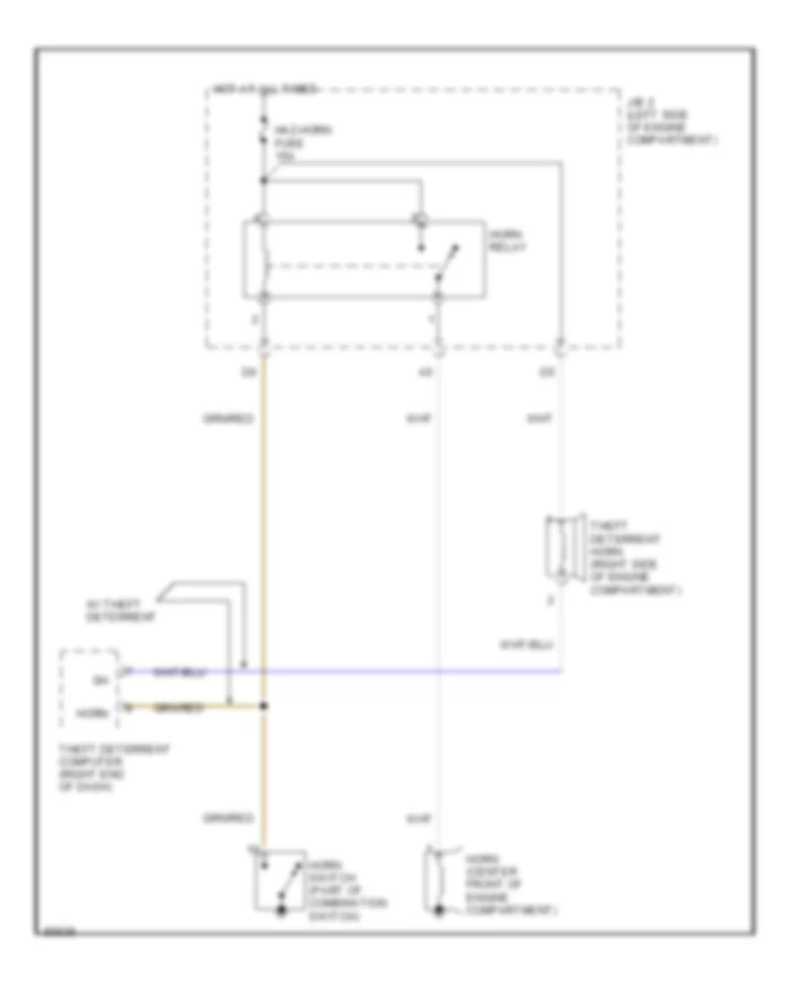 Horn Wiring Diagram for Toyota Corolla GT-S 1990