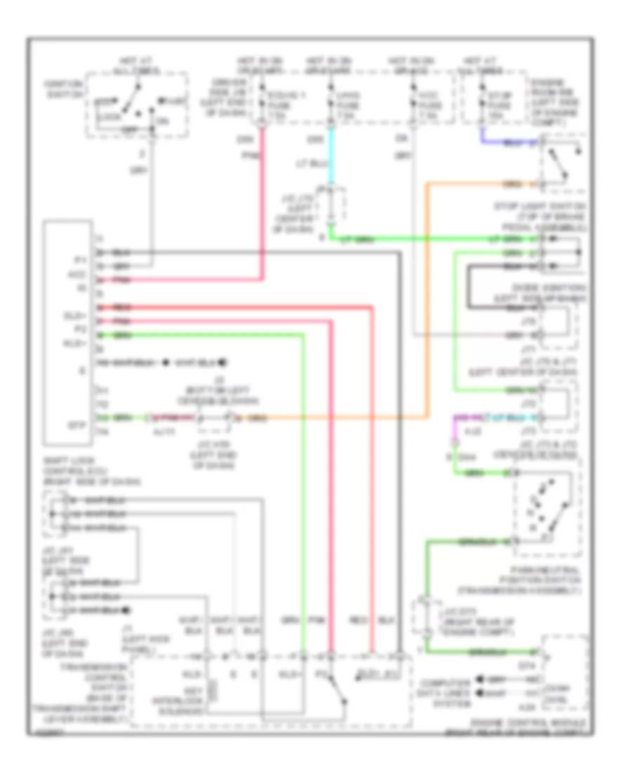 Shift Interlock Wiring Diagram with Column Shift for Toyota Tundra Edition 2014 1794