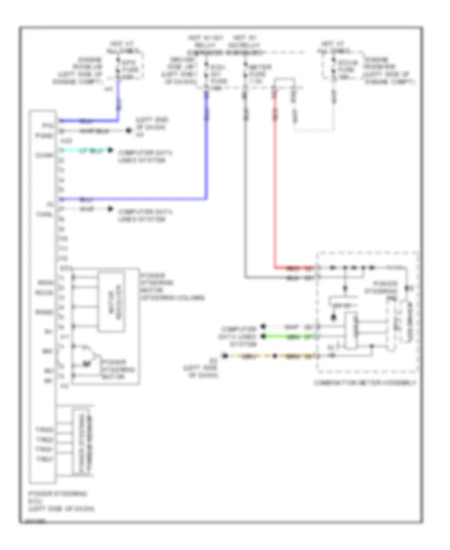 Electronic Power Steering Wiring Diagram for Toyota Matrix S 2009