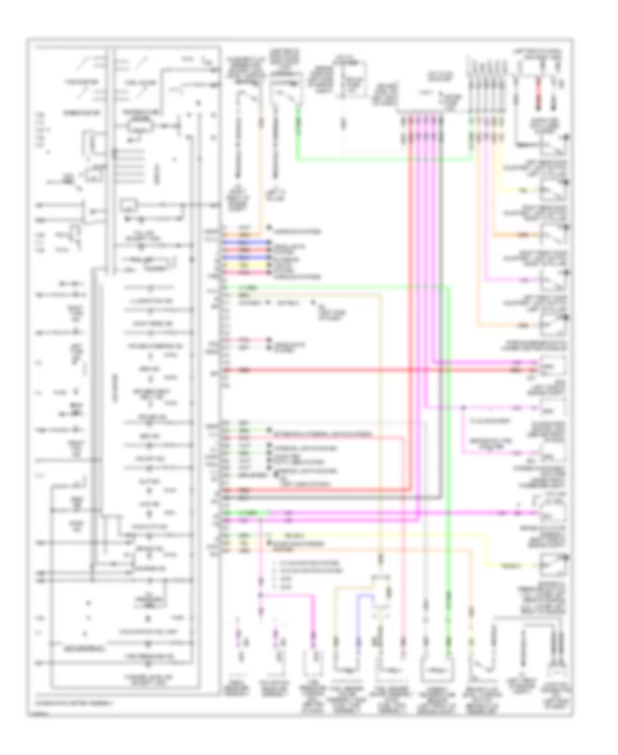 Instrument Cluster Wiring Diagram for Toyota Matrix S 2009