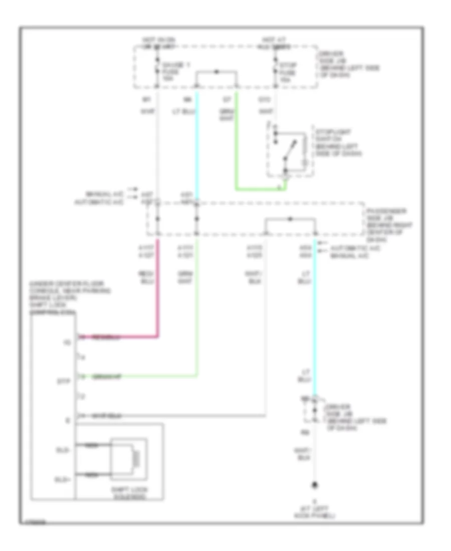 Shift Interlock Wiring Diagram for Toyota Camry XLE 2004