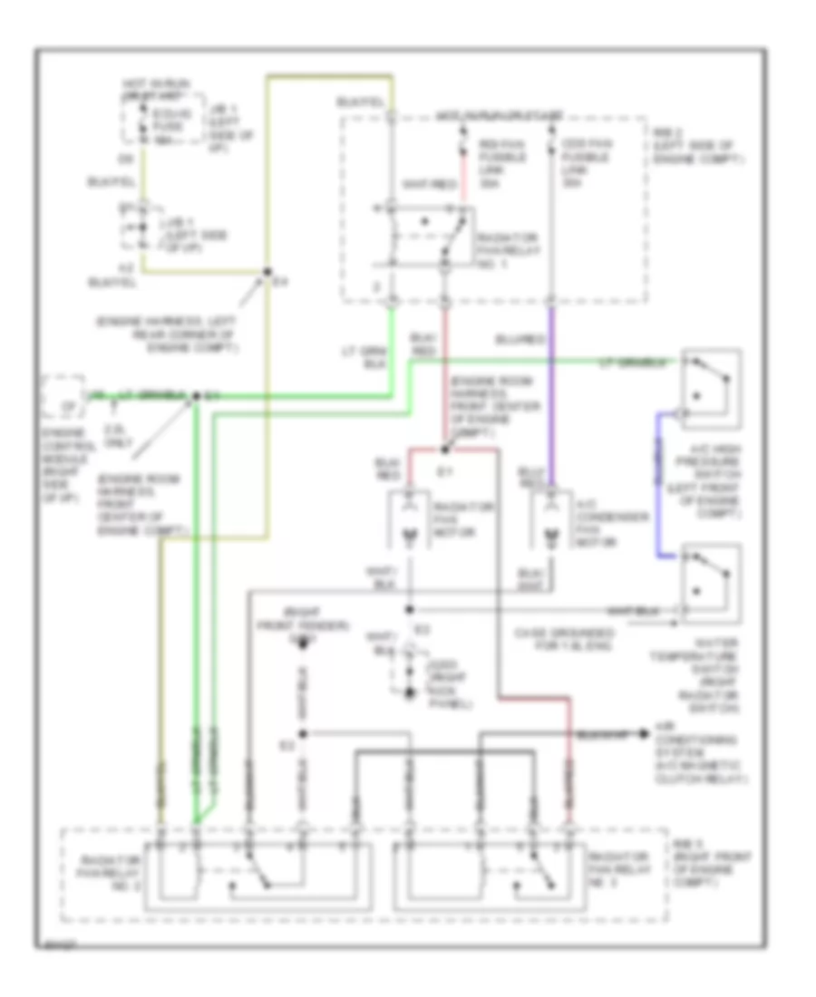 Cooling Fan Wiring Diagram for Toyota Celica GT 1997