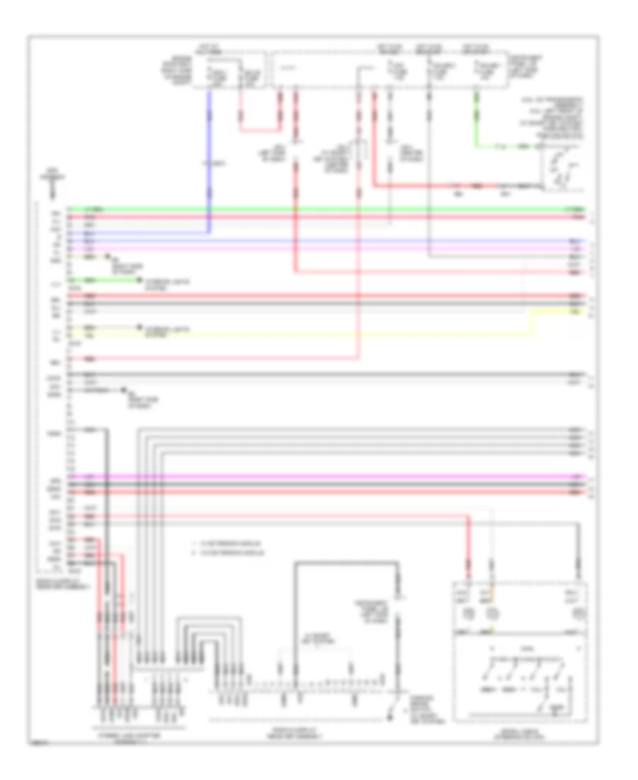 Radio Wiring Diagram, Except EV with Navigation (1 of 2) for Toyota RAV4 2012