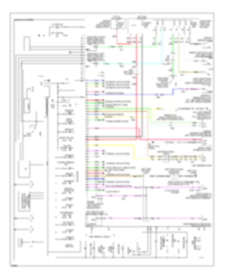Instrument Cluster Wiring Diagram, Except EV for Toyota RAV4 2012
