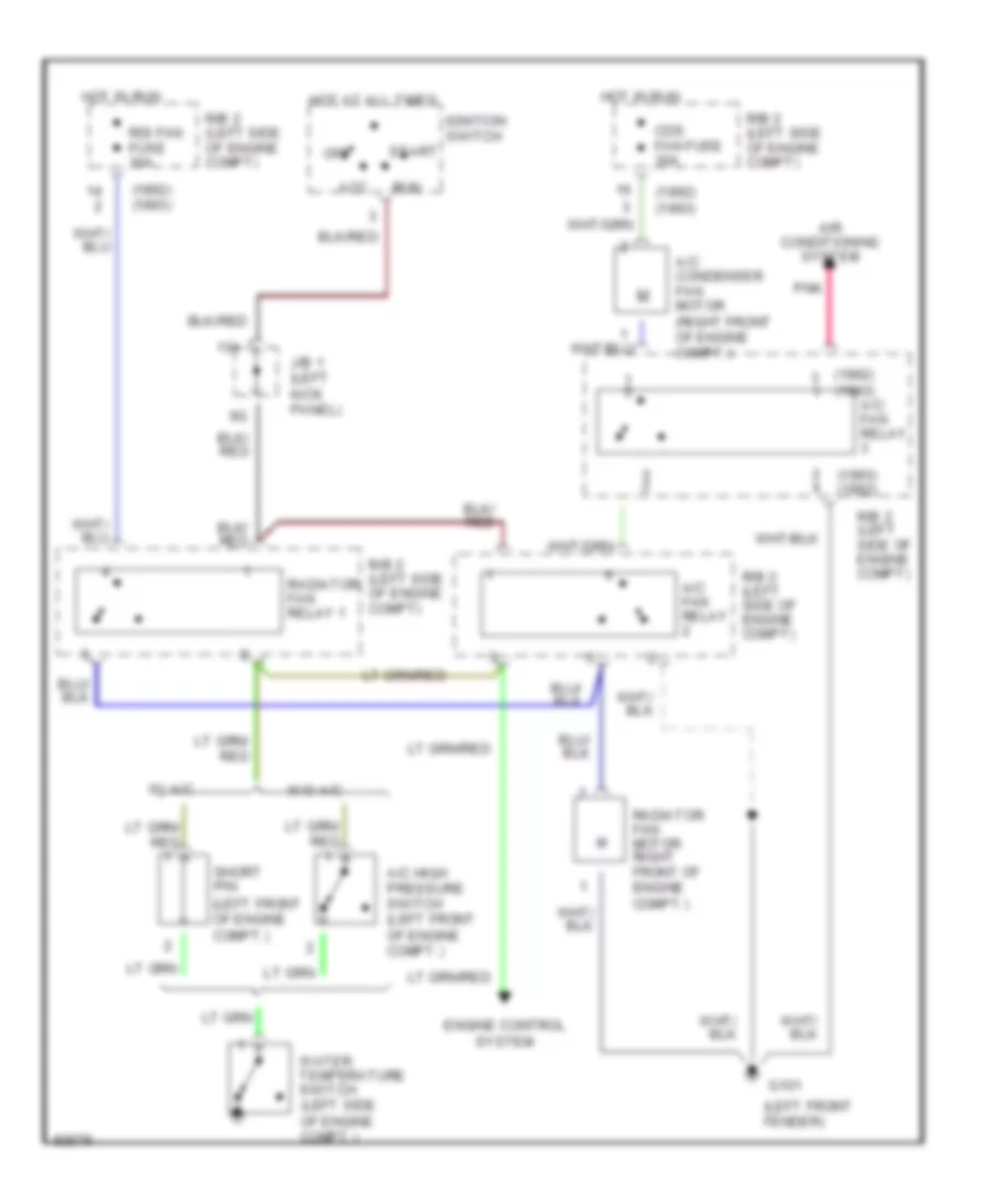 Cooling Fan Wiring Diagram for Toyota Paseo 1993