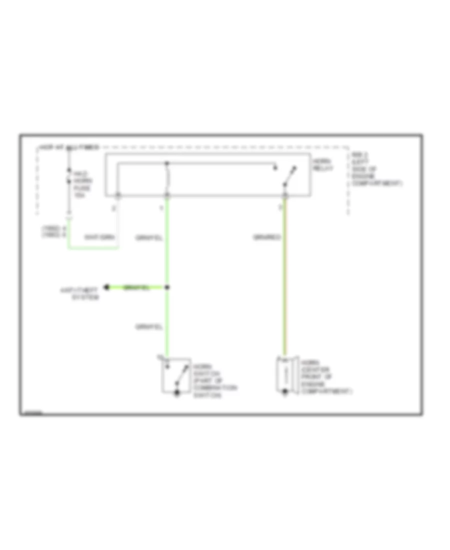 Horn Wiring Diagram for Toyota Paseo 1993