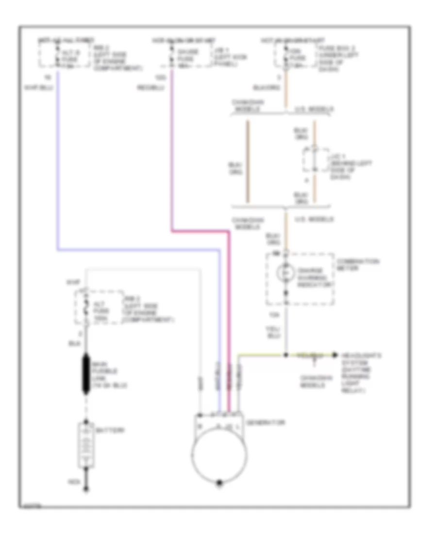 Charging Wiring Diagram for Toyota Paseo 1993
