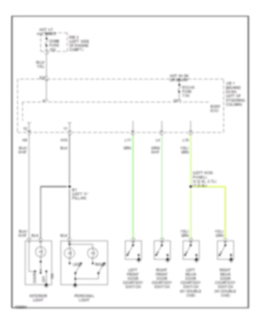 Courtesy Lamps Wiring Diagram for Toyota Tacoma S Runner 2002