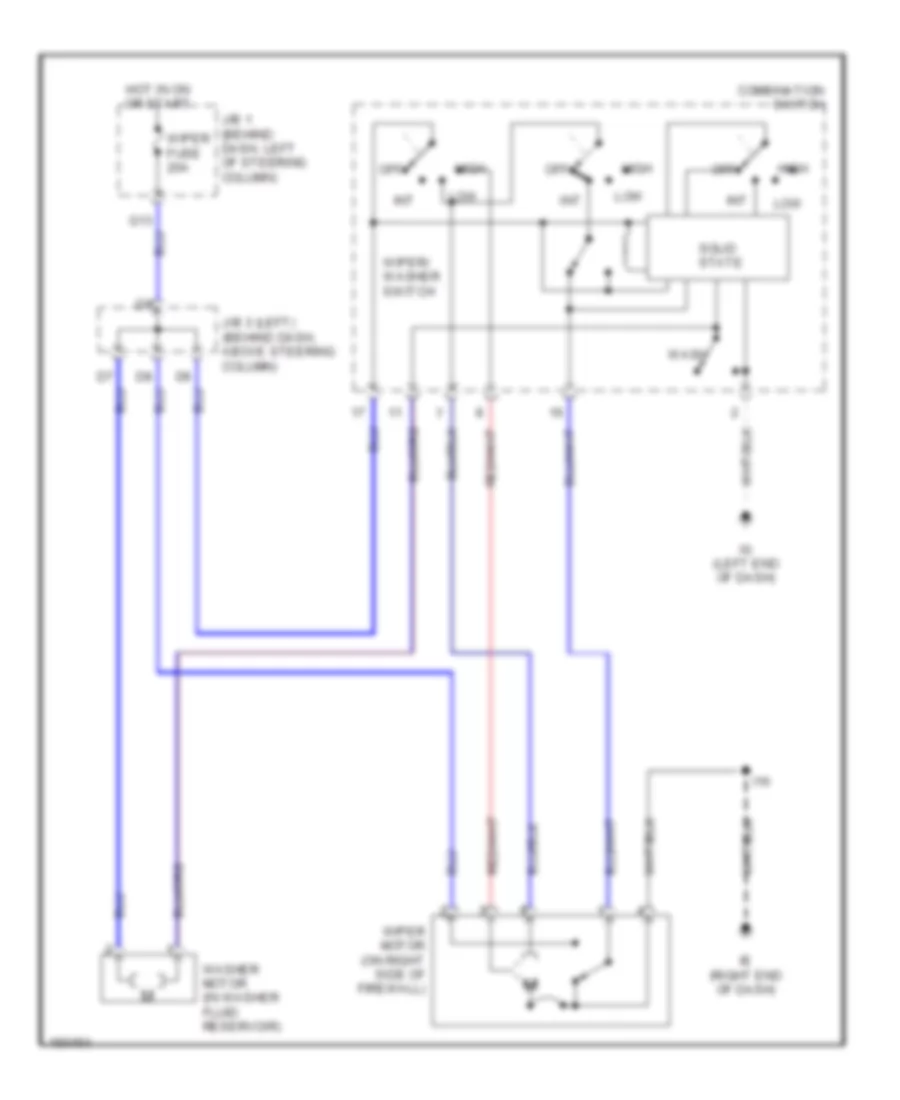 Interval WiperWasher Wiring Diagram for Toyota Tacoma S-Runner 2002