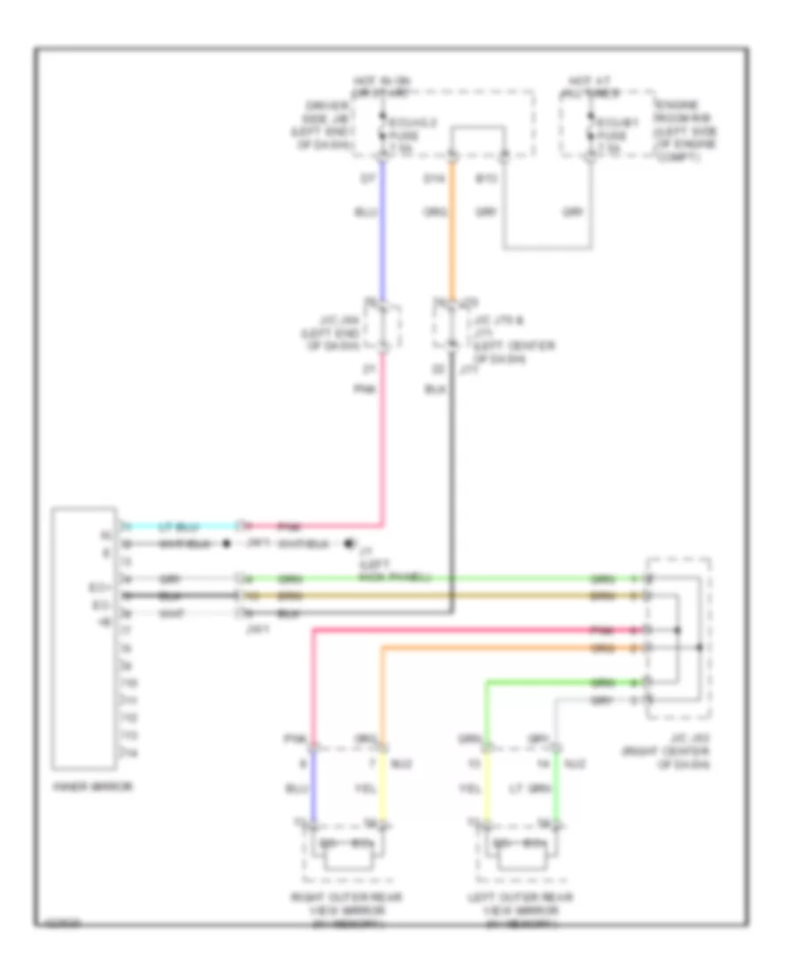Electrochromic Mirror Wiring Diagram for Toyota Tundra Limited 2014