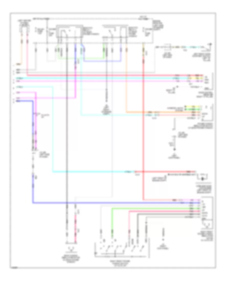 Power Windows Wiring Diagram, Except Regular Cab (2 of 2) for Toyota Tundra Limited 2014