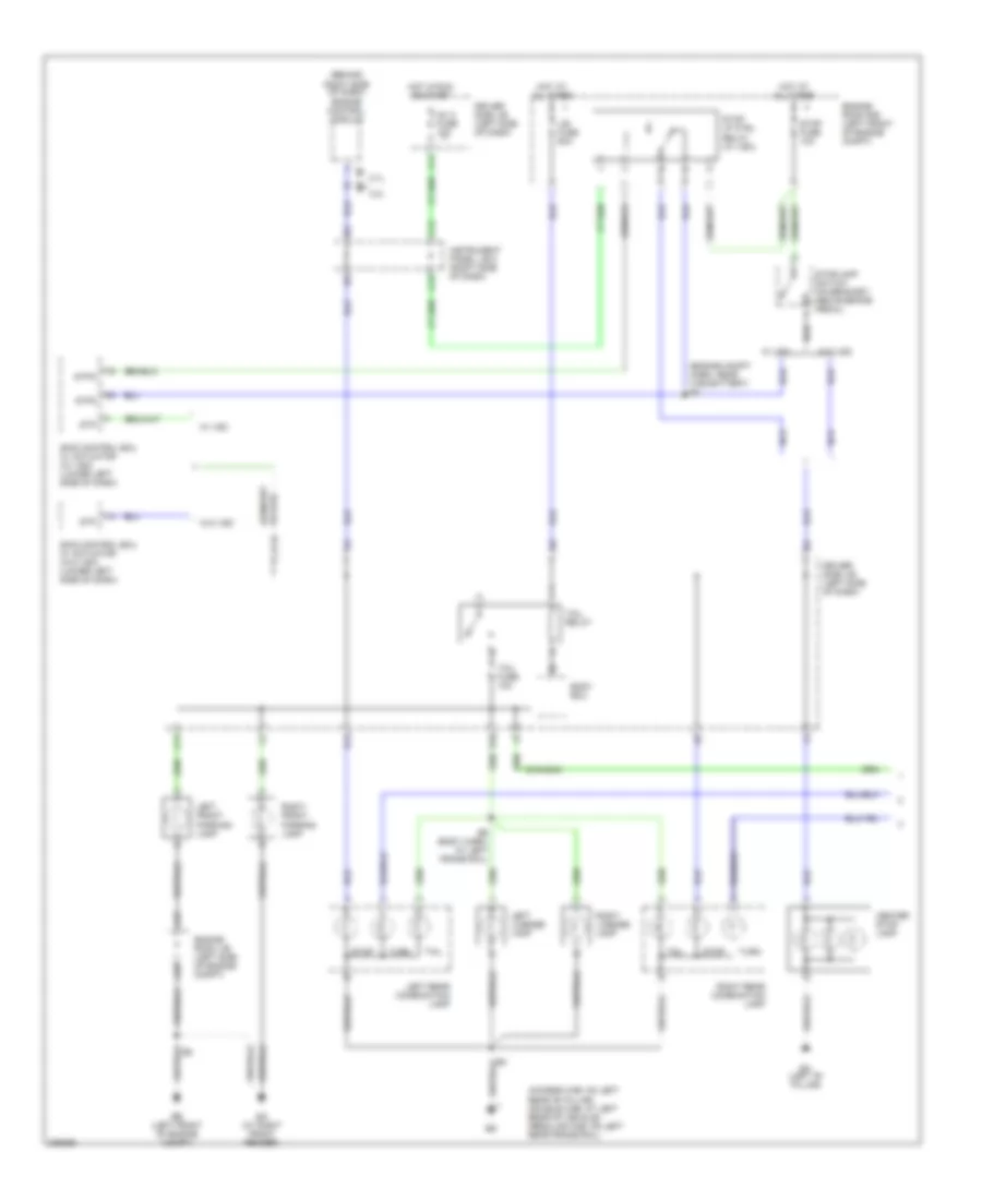 Exterior Lamps Wiring Diagram, without Trailer Tow (1 of 2) for Toyota Tacoma 2005