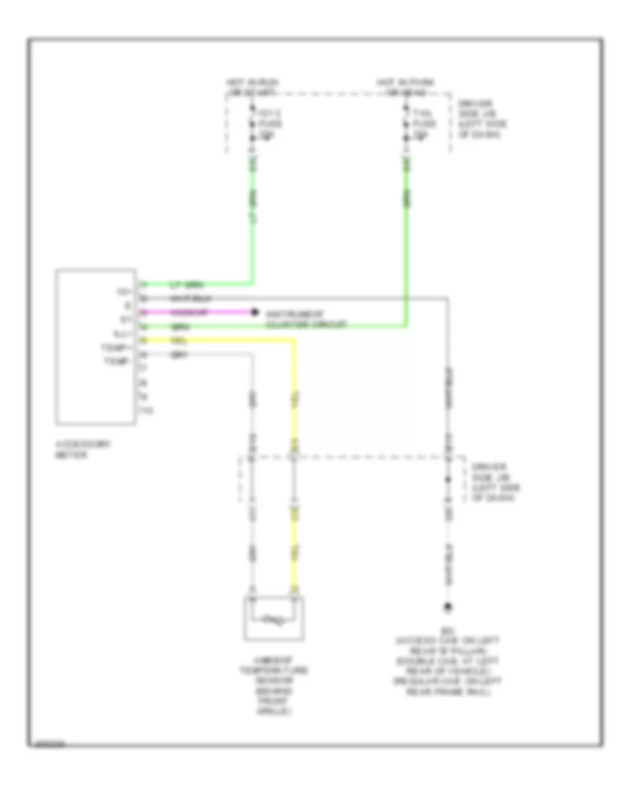 Accessory Cluster Wiring Diagram for Toyota Tacoma 2005