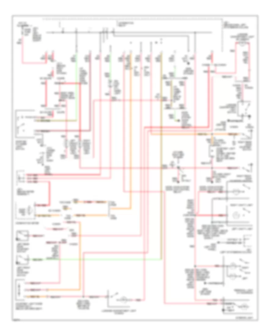 Courtesy Lamps Wiring Diagram with Illuminated Entry for Toyota Camry DX 1995