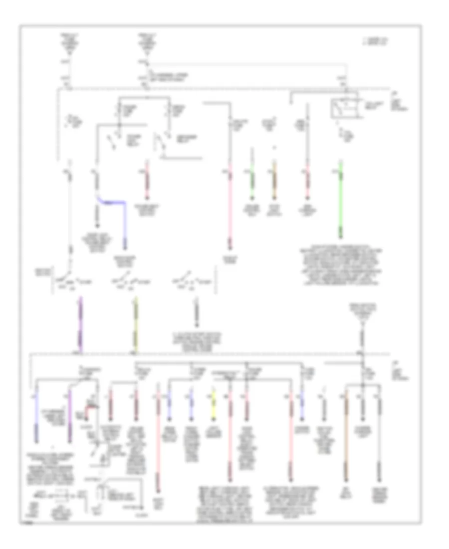 Power Distribution Wiring Diagram 2 of 2 for Toyota Camry DX 1995