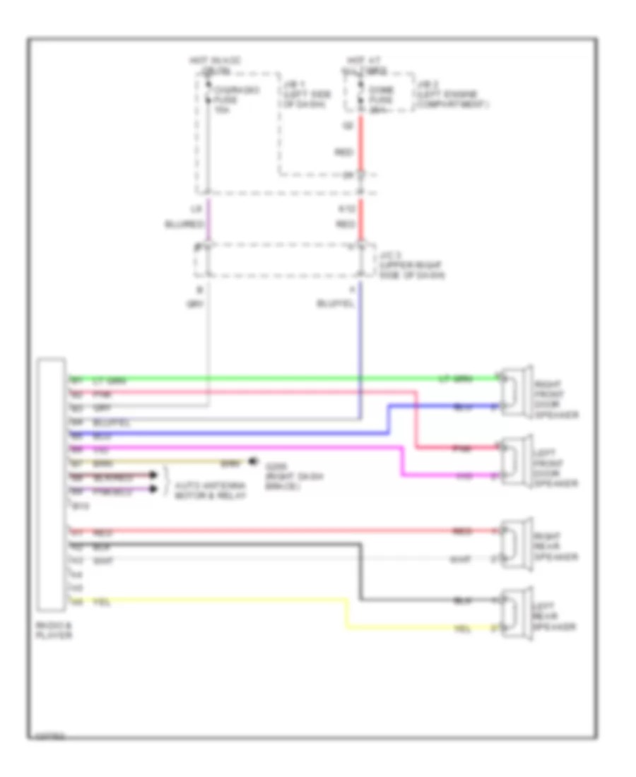 Radio Wiring Diagrams Sedan with Built In Amplifier for Toyota Camry DX 1995