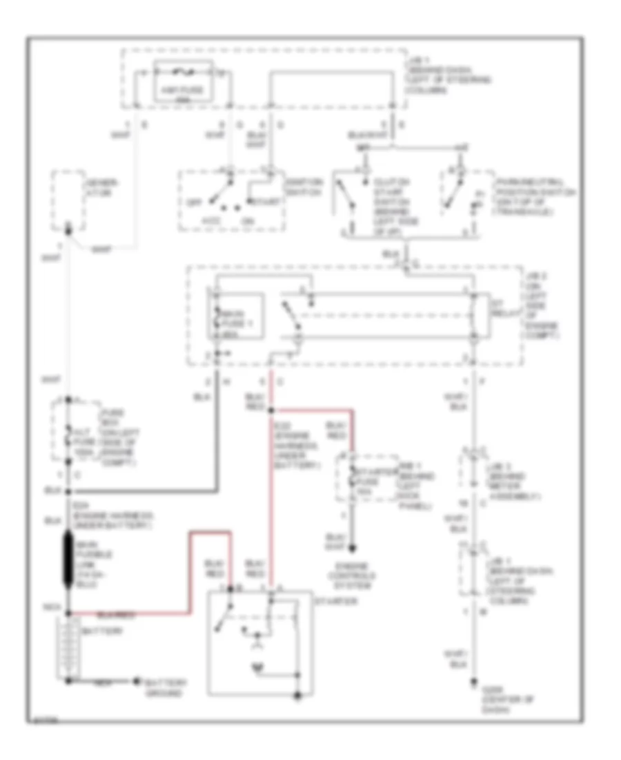 2 2L Starting Wiring Diagram for Toyota Camry DX 1995