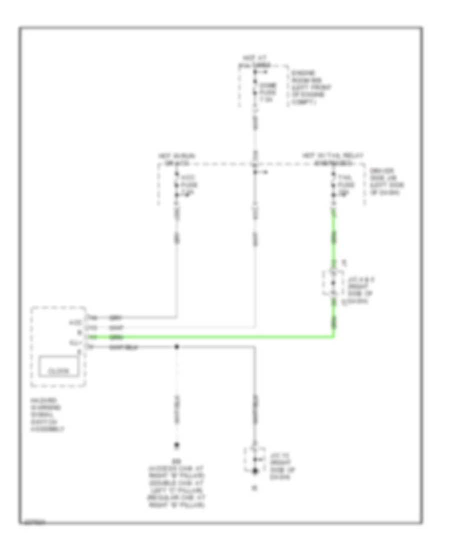 Clock Wiring Diagram for Toyota Tacoma X Runner 2006