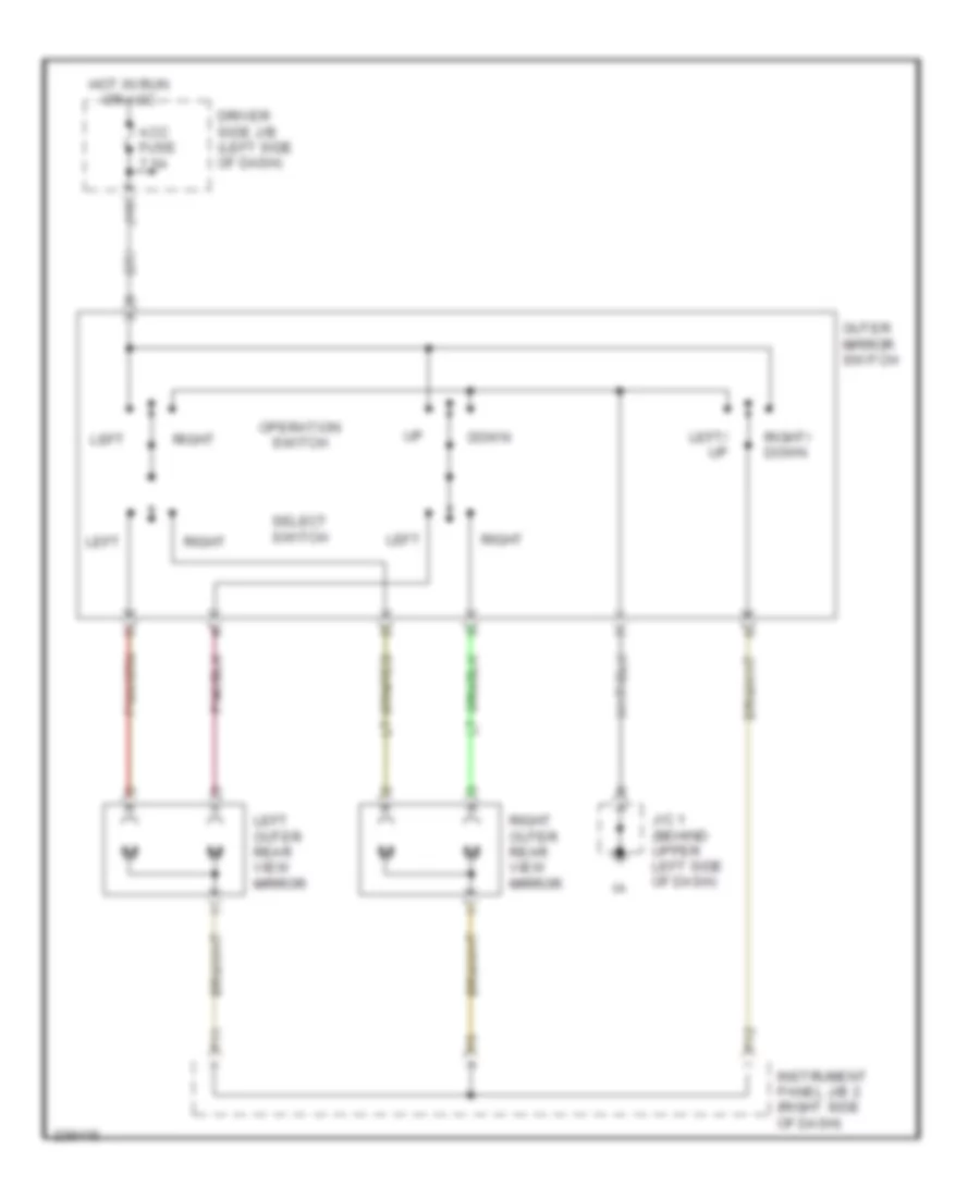 Power Mirror Wiring Diagram for Toyota Tacoma X-Runner 2006