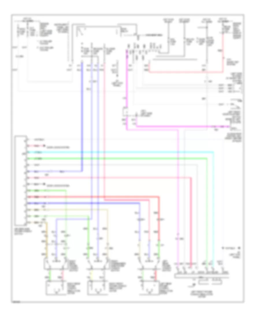Power Windows Wiring Diagram, Except EV for Toyota RAV4 EV 2012