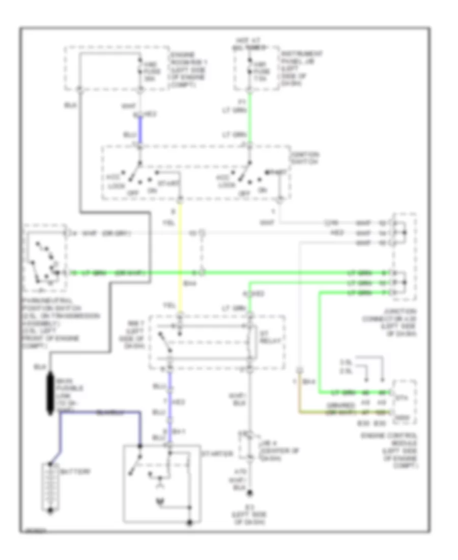 2.5L, Starting Wiring Diagram, without Smart Key System for Toyota RAV4 EV 2012