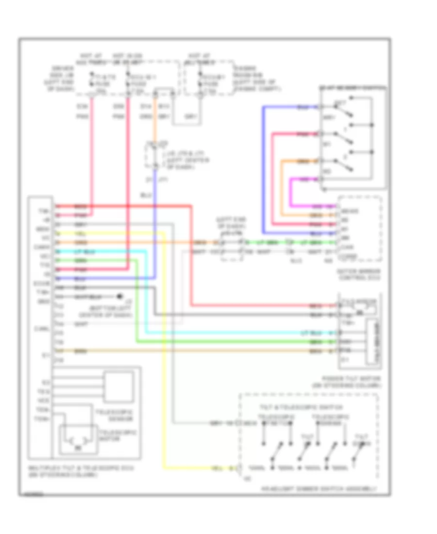 Memory Power Tilt  Power Telescopic Wiring Diagram for Toyota Tundra Platinum 2014