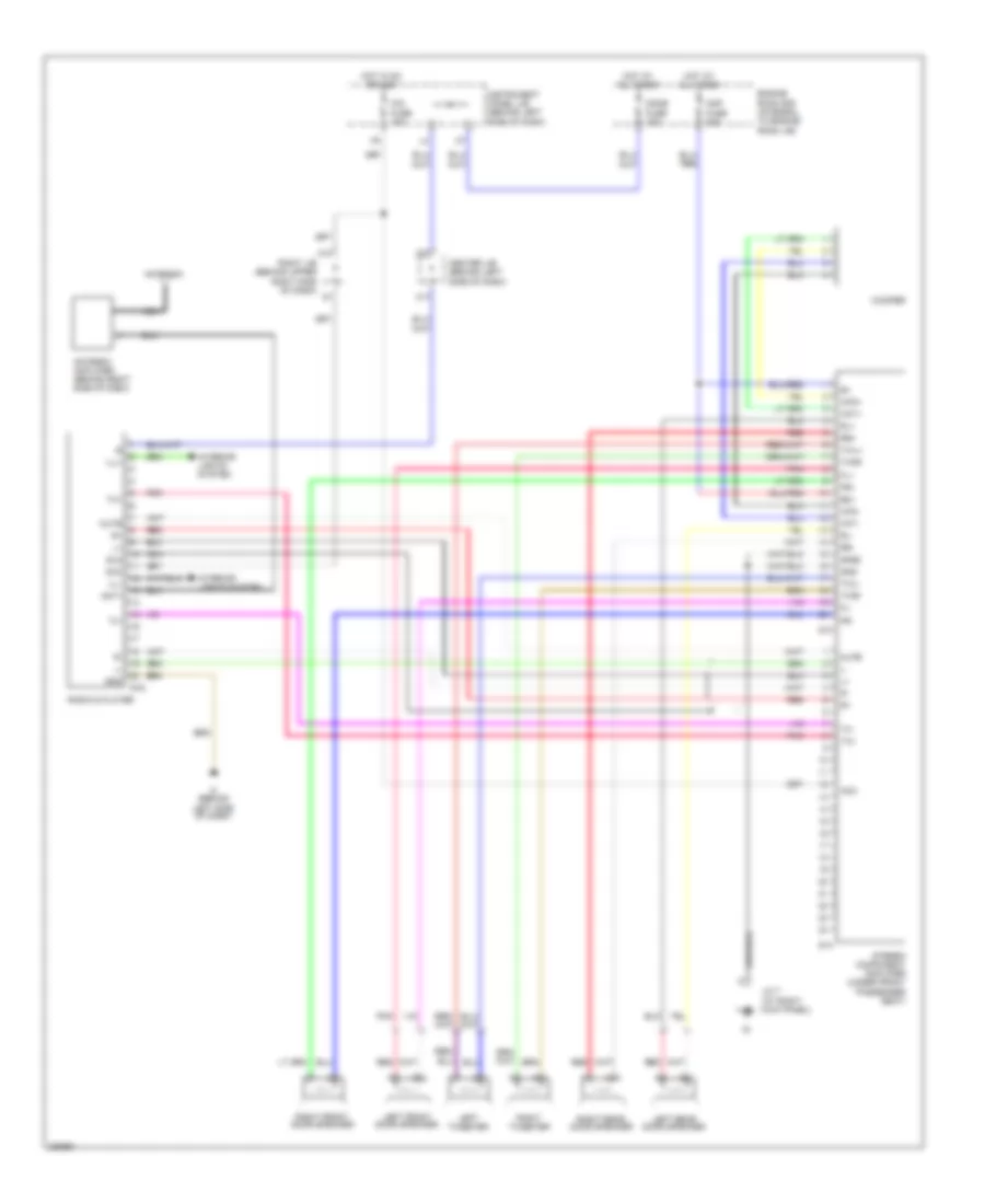 Radio Wiring Diagram, with Separate Amplifier for Toyota Matrix 2008