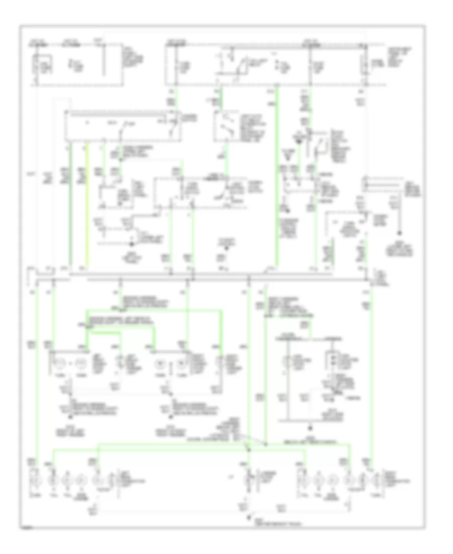 Exterior Lamps Wiring Diagram for Toyota Celica ST 1997