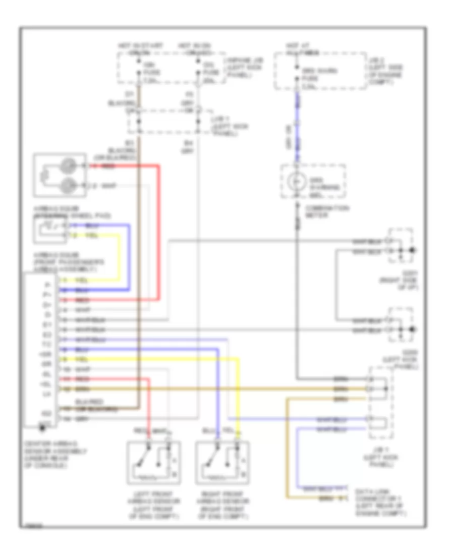 Supplemental Restraint Wiring Diagram for Toyota Celica ST 1997