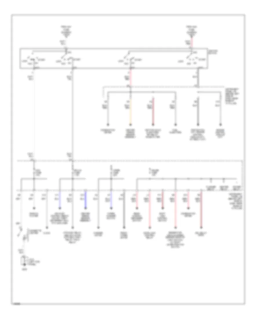 Power Distribution Wiring Diagram 2 of 2 for Toyota ECHO 2000