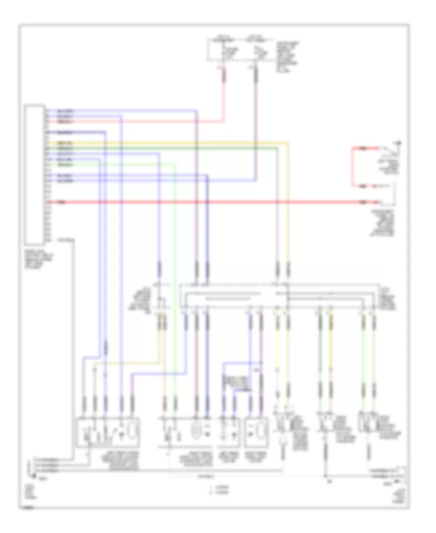 Power Door Lock Wiring Diagram, without Keyless Entry for Toyota ECHO 2000